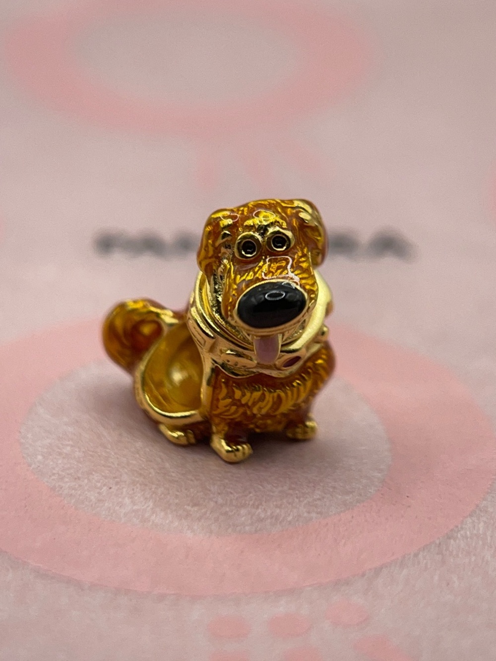 Pandora Disney Pixar Up Dug Dog Gold-Plated Charm